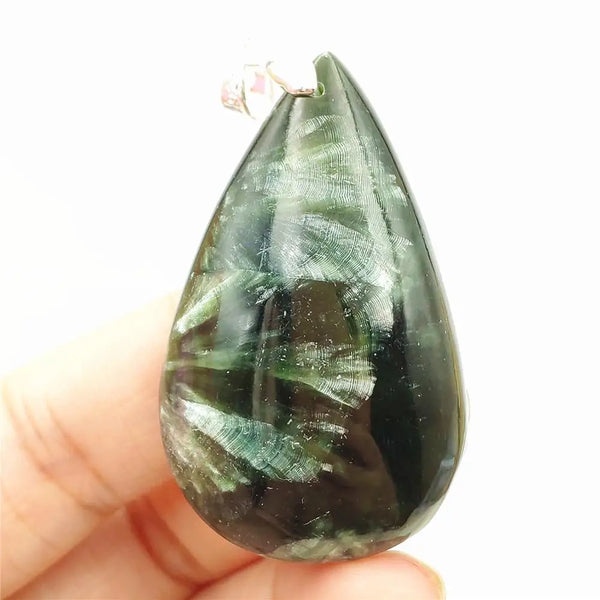 Green Seraphinite Pendant-ToShay.org