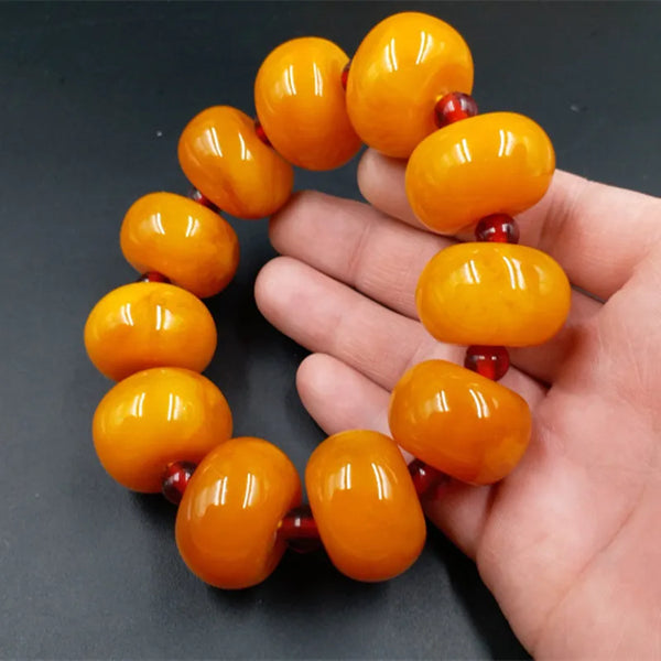 Yellow Beeswax Amber Bracelet-ToShay.org
