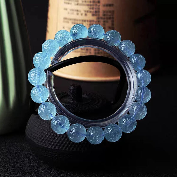 Blue Aquamarine Bracelet-ToShay.org