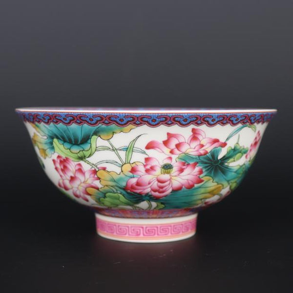 Jingdezhen Pink Lotus Tea Bowl-ToShay.org