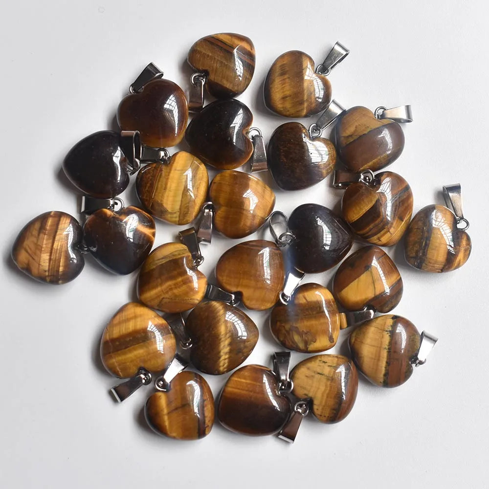Mixed Crystal Heart Pendants-ToShay.org