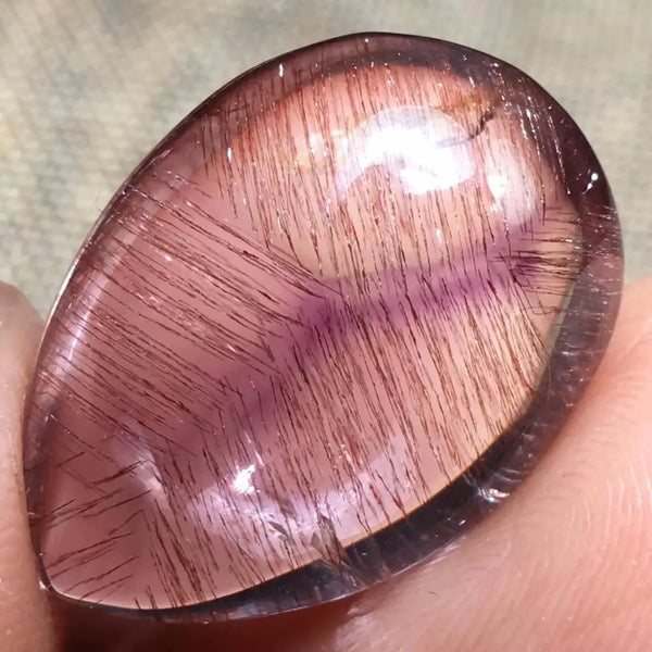 Purple Rutilated Quartz Pendant-ToShay.org