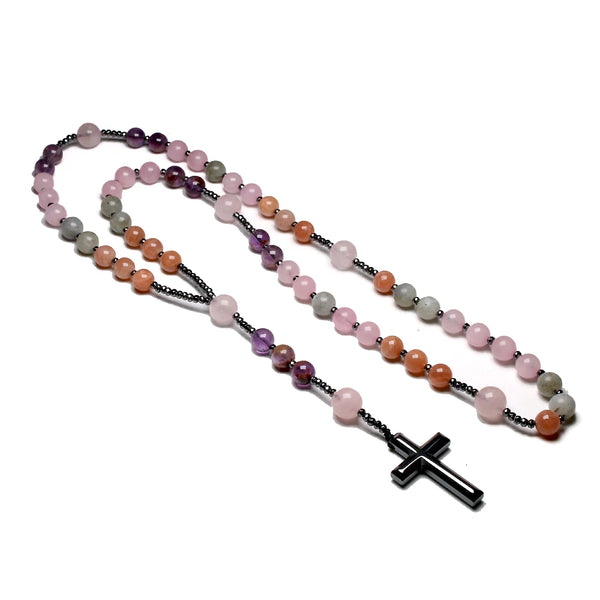 Pink Rose Quartz Rosary-ToShay.org