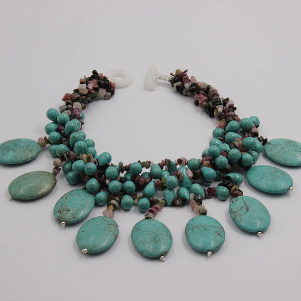 Green Turquoise Necklace-ToShay.org