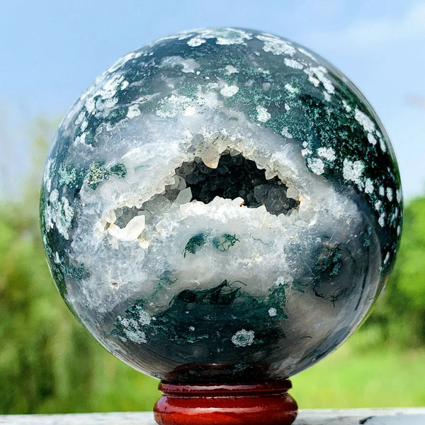Green Moss Agate Ball-ToShay.org