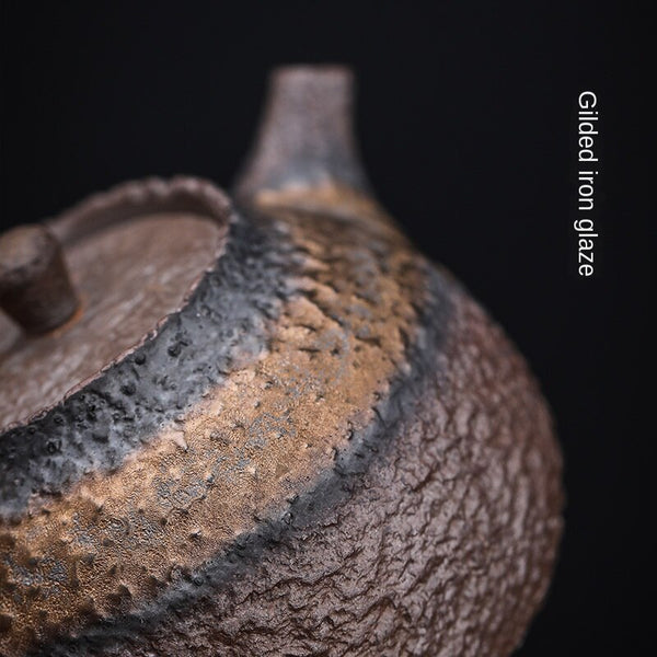 Rust Glaze Stoneware Teapot-ToShay.org