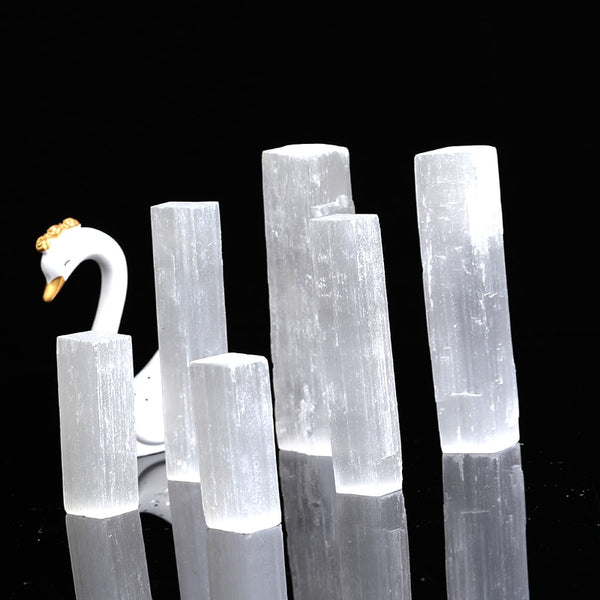 White Selenite Rough Sticks-ToShay.org