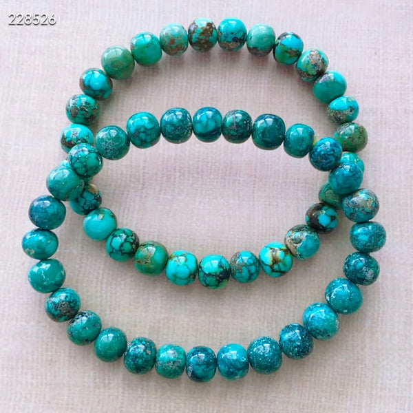 Green Turquoise Bead Bracelet-ToShay.org