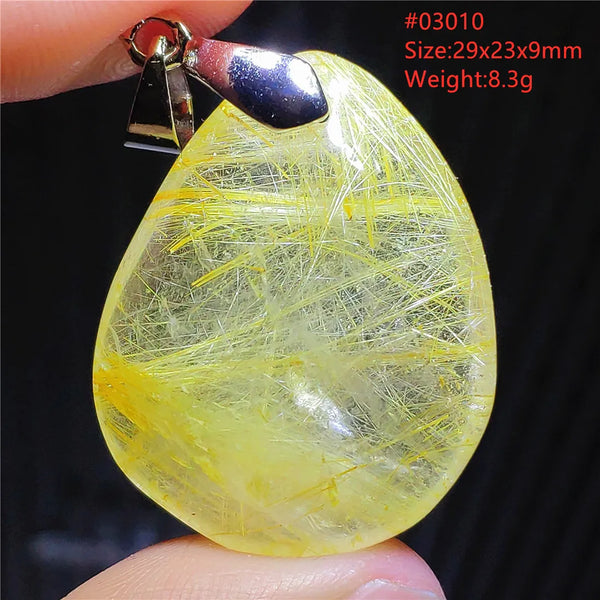 Gold Rutilated Quartz Pendant-ToShay.org