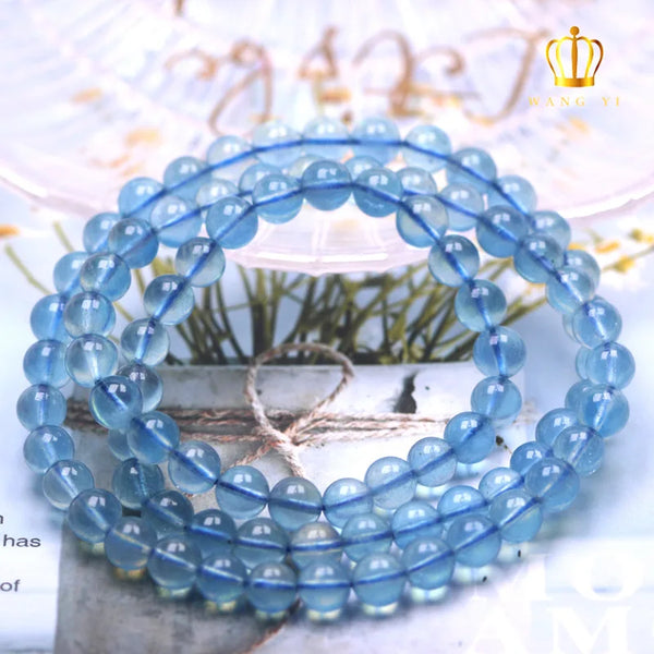 Blue Aquamarine Wrap Bracelet-ToShay.org