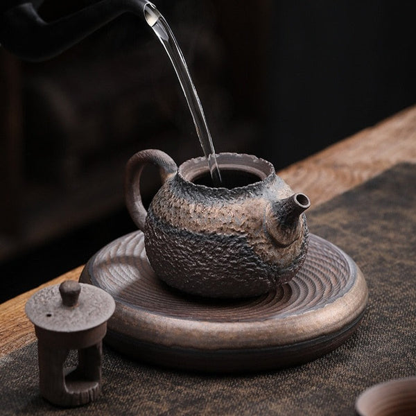Iron Glaze Stoneware Teapot-ToShay.org