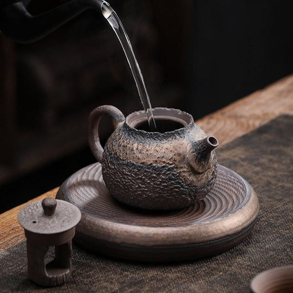 Rust Glaze Stoneware Teapot-ToShay.org