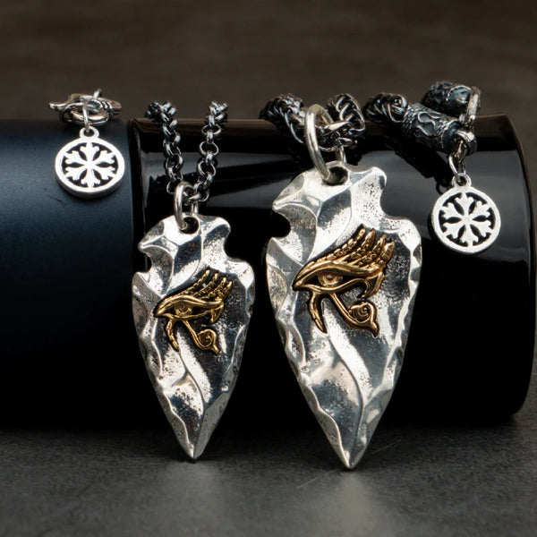 Silver Horus Eye Spear Pendant-ToShay.org