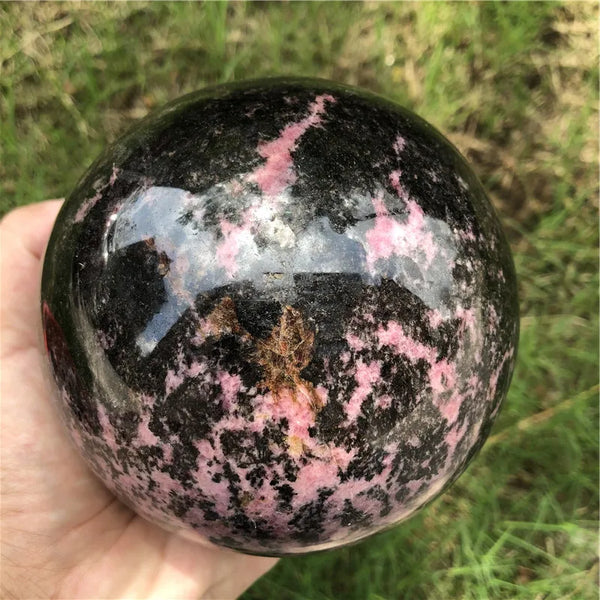 Pink Rhodonite Crystal Ball-ToShay.org