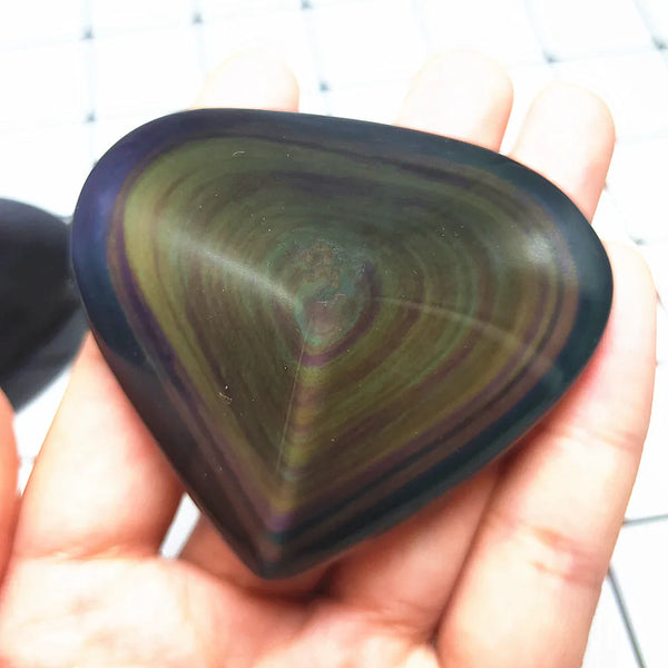 Rainbow Obsidian Cats Eye Hearts-ToShay.org