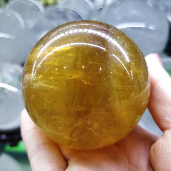 Yellow Fluorite Crystal Ball-ToShay.org