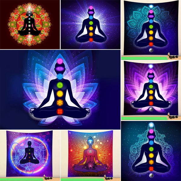 Chakra Meditation Tapestry-ToShay.org