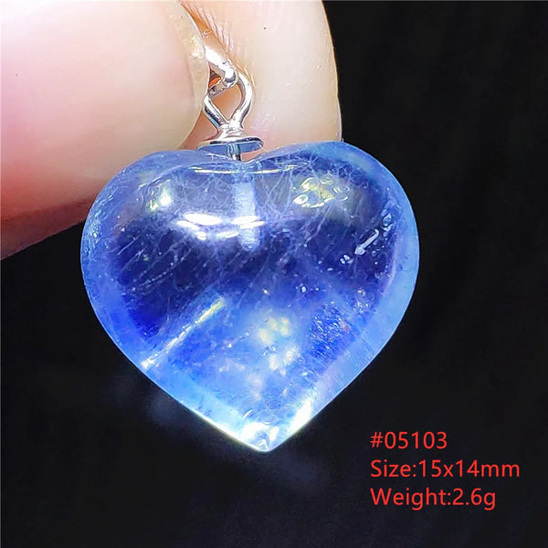 Blue Aquamarine Crystal Pendant-ToShay.org