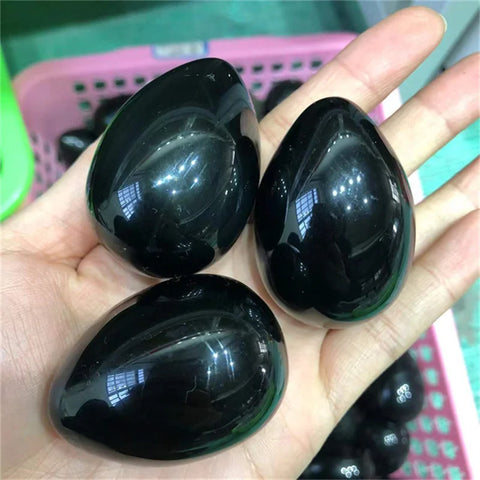 Black Gold Obsidian Egg-ToShay.org