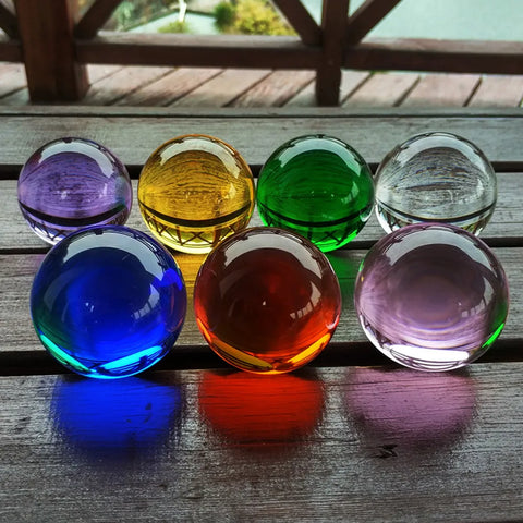 Clear Coloured Crystal Balls-ToShay.org