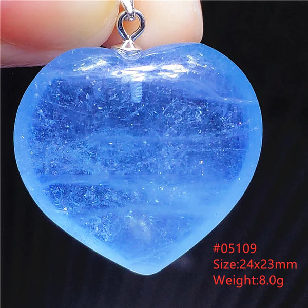 Blue Aquamarine Crystal Pendant-ToShay.org