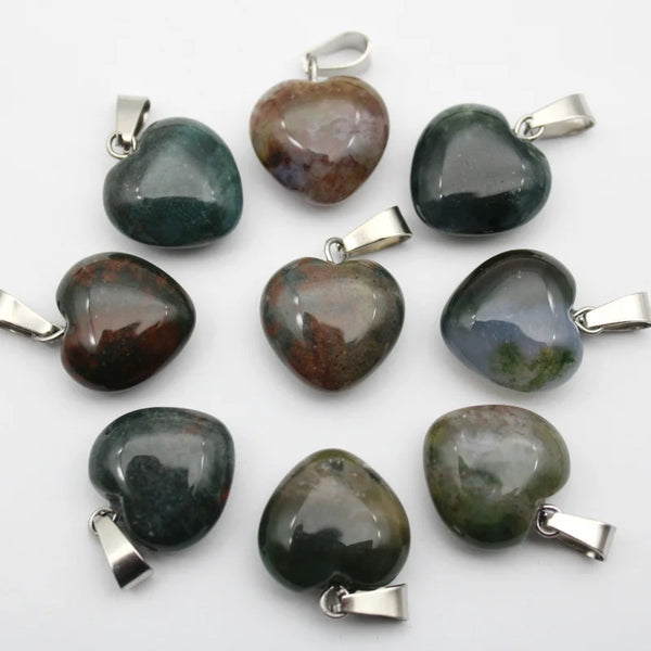 Mixed Crystal Heart Pendants-ToShay.org