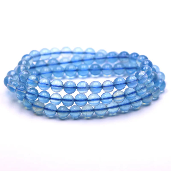 Blue Aquamarine Wrap Bracelet-ToShay.org