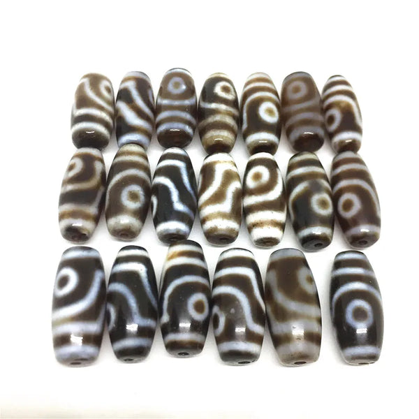 Tibetan Eyes Agate Dzi Beads-ToShay.org