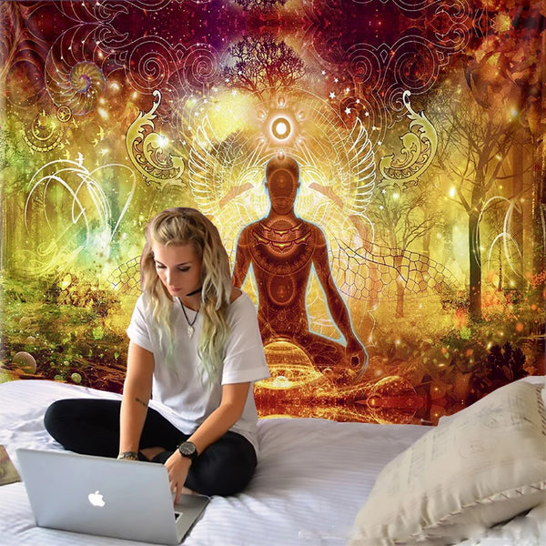 Chakra Meditation Tapestry-ToShay.org