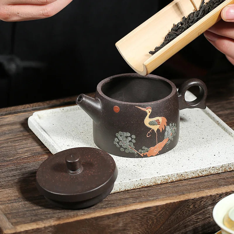 Yixing Painted Clay Tea Pot-ToShay.org