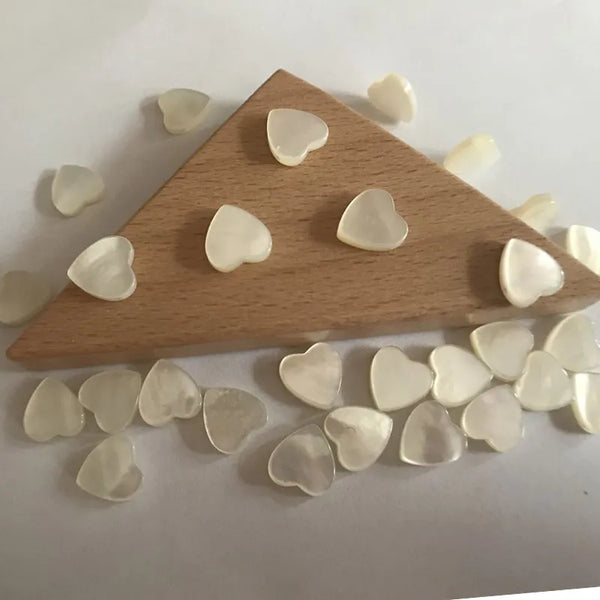 White Pearl Shell Hearts-ToShay.org