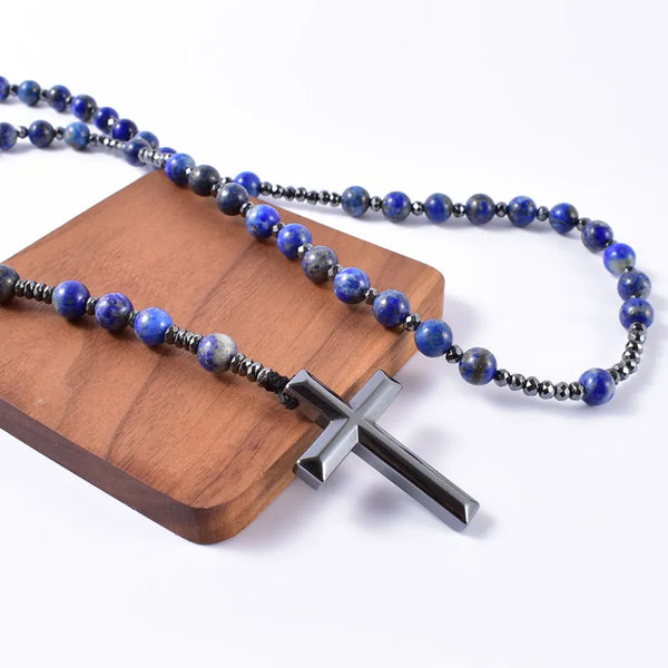 Blue Lapis Lazuli Rosary-ToShay.org