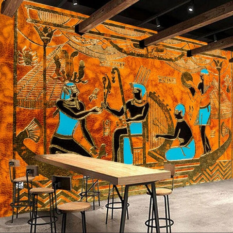 Egyptian Mural 3D Wallpaper-ToShay.org