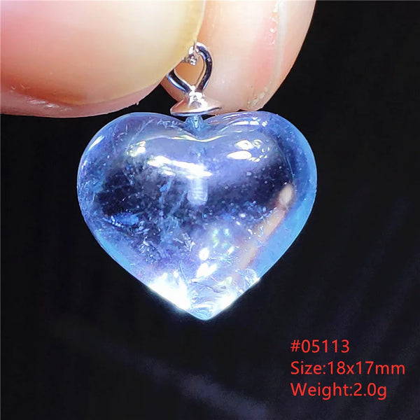 Blue Aquamarine Crystal Pendant-ToShay.org