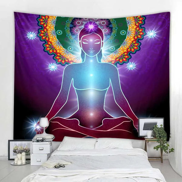 Buddha Mandala Tapestry-ToShay.org