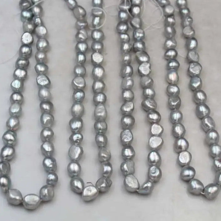 Grey Pearl Bead Necklace-ToShay.org
