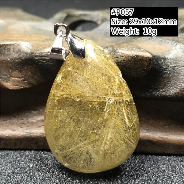 Gold Rutilated Quartz Pendant-ToShay.org