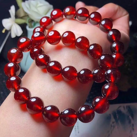 Red Garnet Bead Bracelet-ToShay.org
