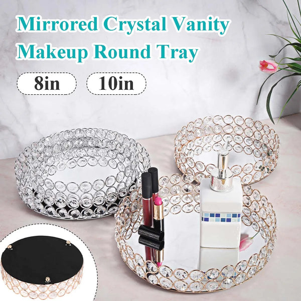 Crystal Bead Mirror Tray-ToShay.org