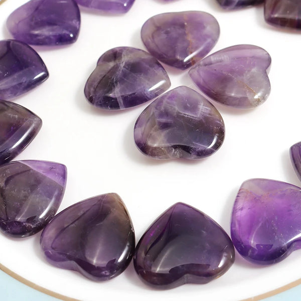 Purple Amethyst Hearts-ToShay.org