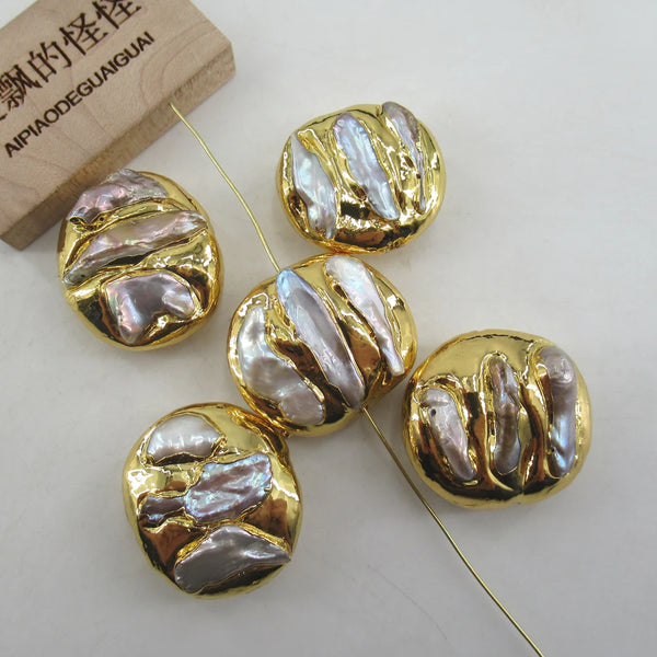 White Pearl Coin Beads-ToShay.org