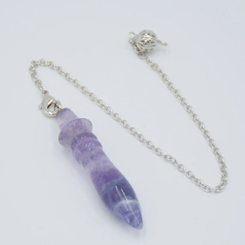 Purple Fluorite Dowsing Pendulum-ToShay.org