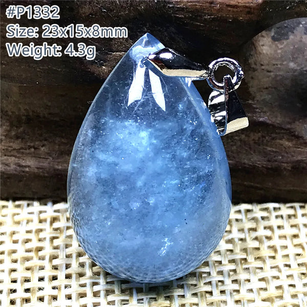 Blue Aquamarine Pendant-ToShay.org