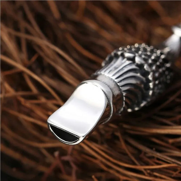 Silver Eagle Whistle Pendant-ToShay.org