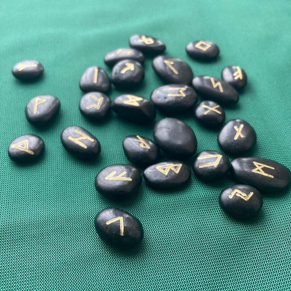 Black Riverstones Viking Rune Stones-ToShay.org