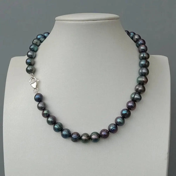 Black Pearl Bead Necklace-ToShay.org