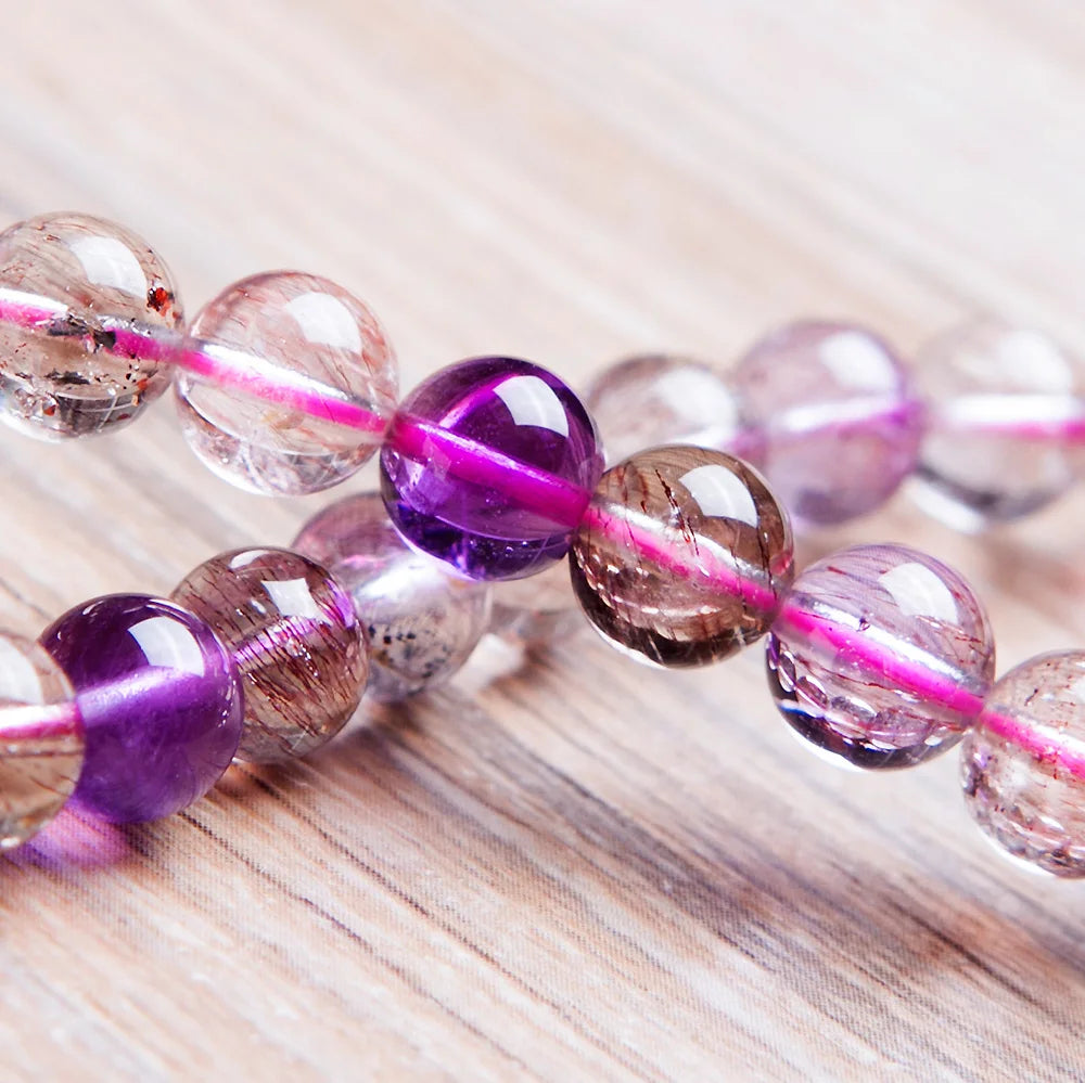 Purple Super Seven Bracelet-ToShay.org