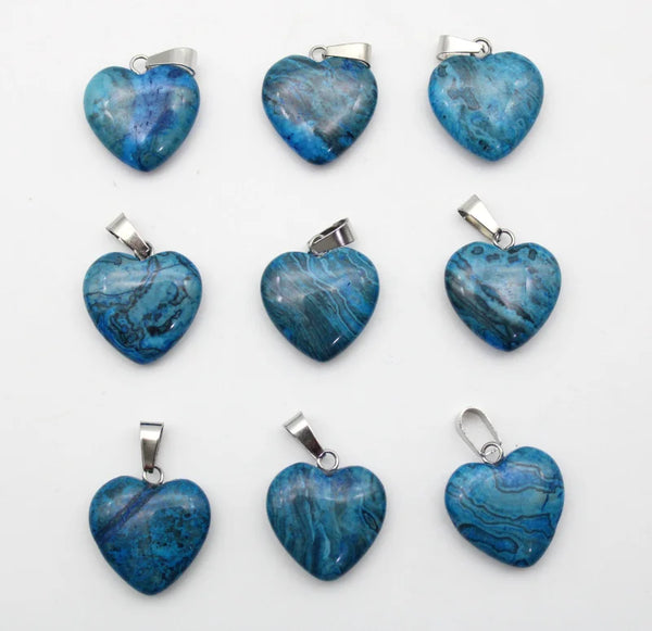 Mixed Crystal Heart Pendants-ToShay.org