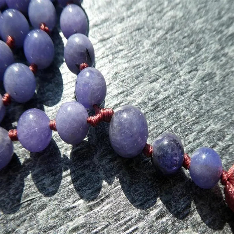 Blue Tanzanite Bead Mala-ToShay.org