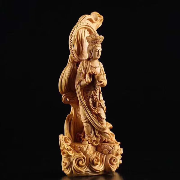 Wood Guanyin Statue-ToShay.org